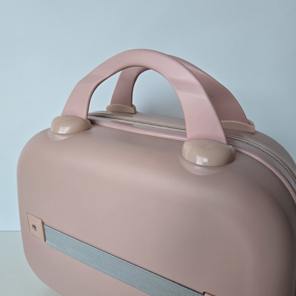 NWOT Living & Home Pink Portable HardShell Handheld Cosmetic Travel Trolley Case - Picture 13 of 15